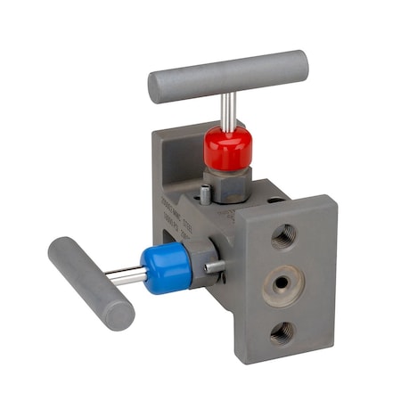 Noshok 2 Valve Manifold, Hard Seat, Flange x 1/2 NPT Female, Steel, 0.187" Orifice 2000-MFC